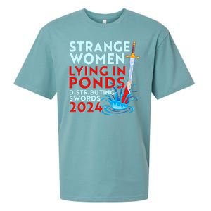 Funny Strange Women Lying In Ponds Distributing Swords 2024 Sueded Cloud Jersey T-Shirt