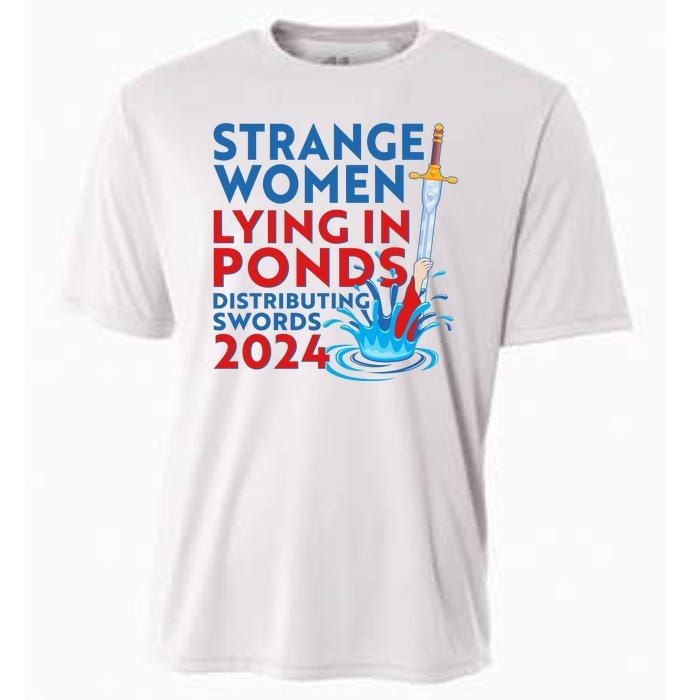 Funny Strange Women Lying In Ponds Distributing Swords 2024 Cooling Performance Crew T-Shirt