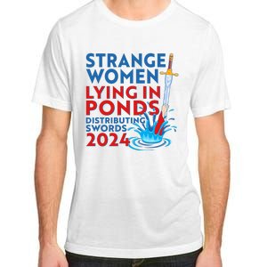 Funny Strange Women Lying In Ponds Distributing Swords 2024 Adult ChromaSoft Performance T-Shirt