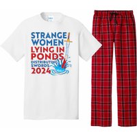 Funny Strange Women Lying In Ponds Distributing Swords 2024 Pajama Set