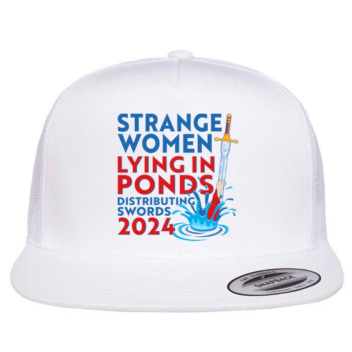 Funny Strange Women Lying In Ponds Distributing Swords 2024 Flatbill Hat
