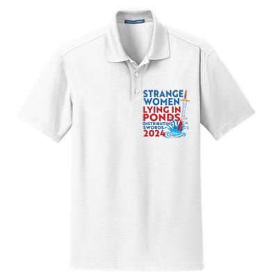 Funny Strange Women Lying In Ponds Distributing Swords 2024 Dry Zone Grid Polo