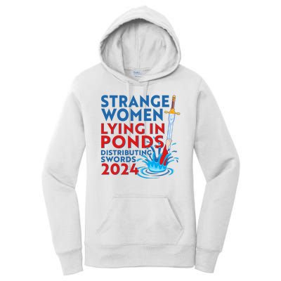 Funny Strange Women Lying In Ponds Distributing Swords 2024 Women's Pullover Hoodie