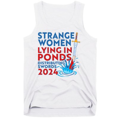 Funny Strange Women Lying In Ponds Distributing Swords 2024 Tank Top