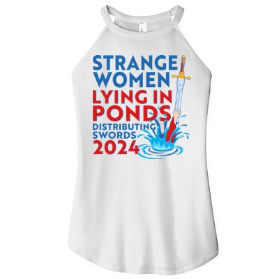 Funny Strange Women Lying In Ponds Distributing Swords 2024 Women's Perfect Tri Rocker Tank