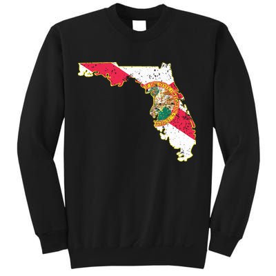 Florida State With Florida Shape Flag Sweatshirt