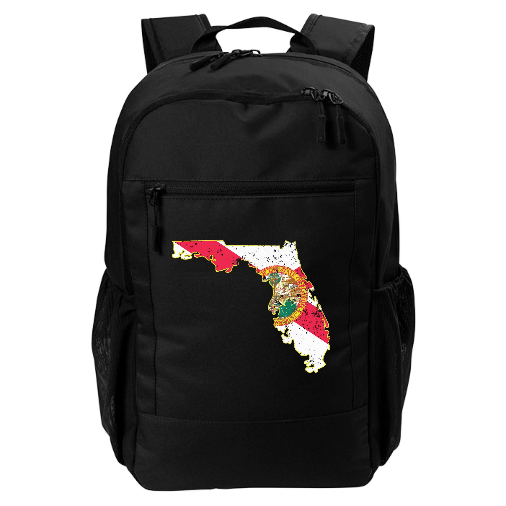 Florida State With Florida Shape Flag Backpack
