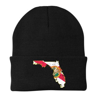 Florida State With Florida Shape Flag Beanie