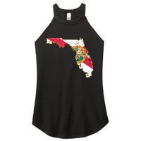 Florida State With Florida Shape Flag Women's Perfect Tri Rocker Tank