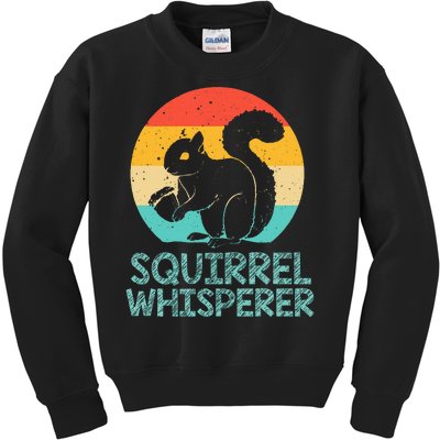 Funny Squirrel Whisperer Art Women Squirrel Lover Kids Sweatshirt