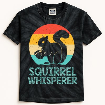 Funny Squirrel Whisperer Art Women Squirrel Lover Kids Tie-Dye T-Shirt