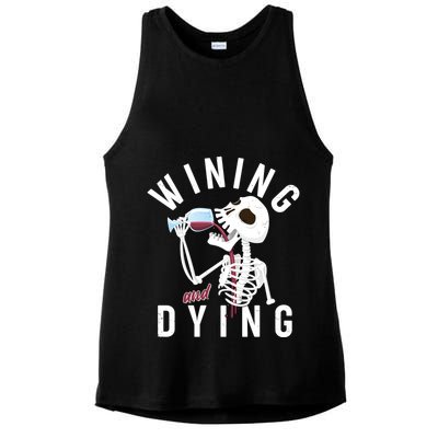Funny Skeleton Wining And Dying Ladies PosiCharge Tri-Blend Wicking Tank