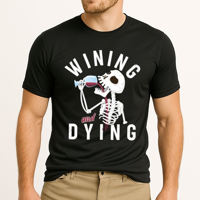 Funny Skeleton Wining And Dying Performance Shirt