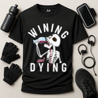 Funny Skeleton Wining And Dying Performance Shirt