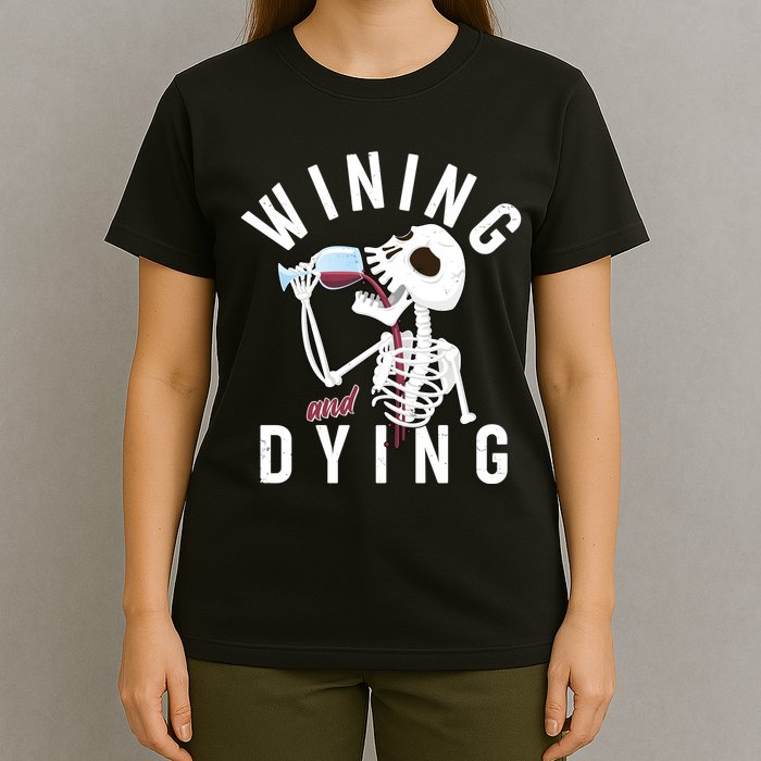 Funny Skeleton Wining And Dying T-Shirt