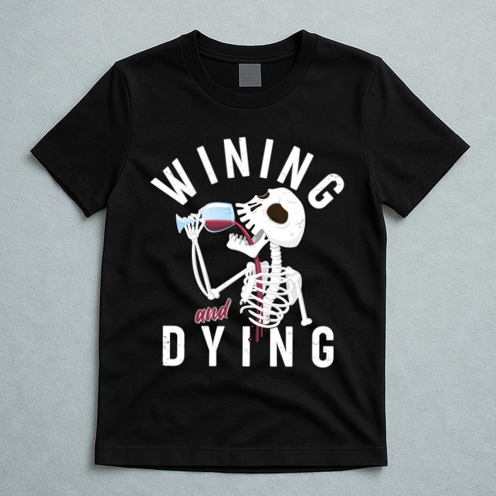 Funny Skeleton Wining And Dying T-Shirt