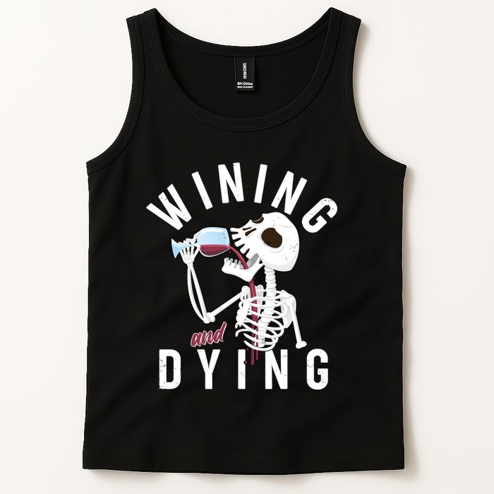 Funny Skeleton Wining And Dying Tank Top