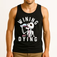 Funny Skeleton Wining And Dying Tank Top