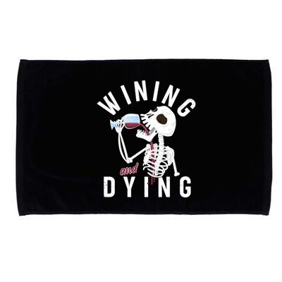 Funny Skeleton Wining And Dying Microfiber Hand Towel