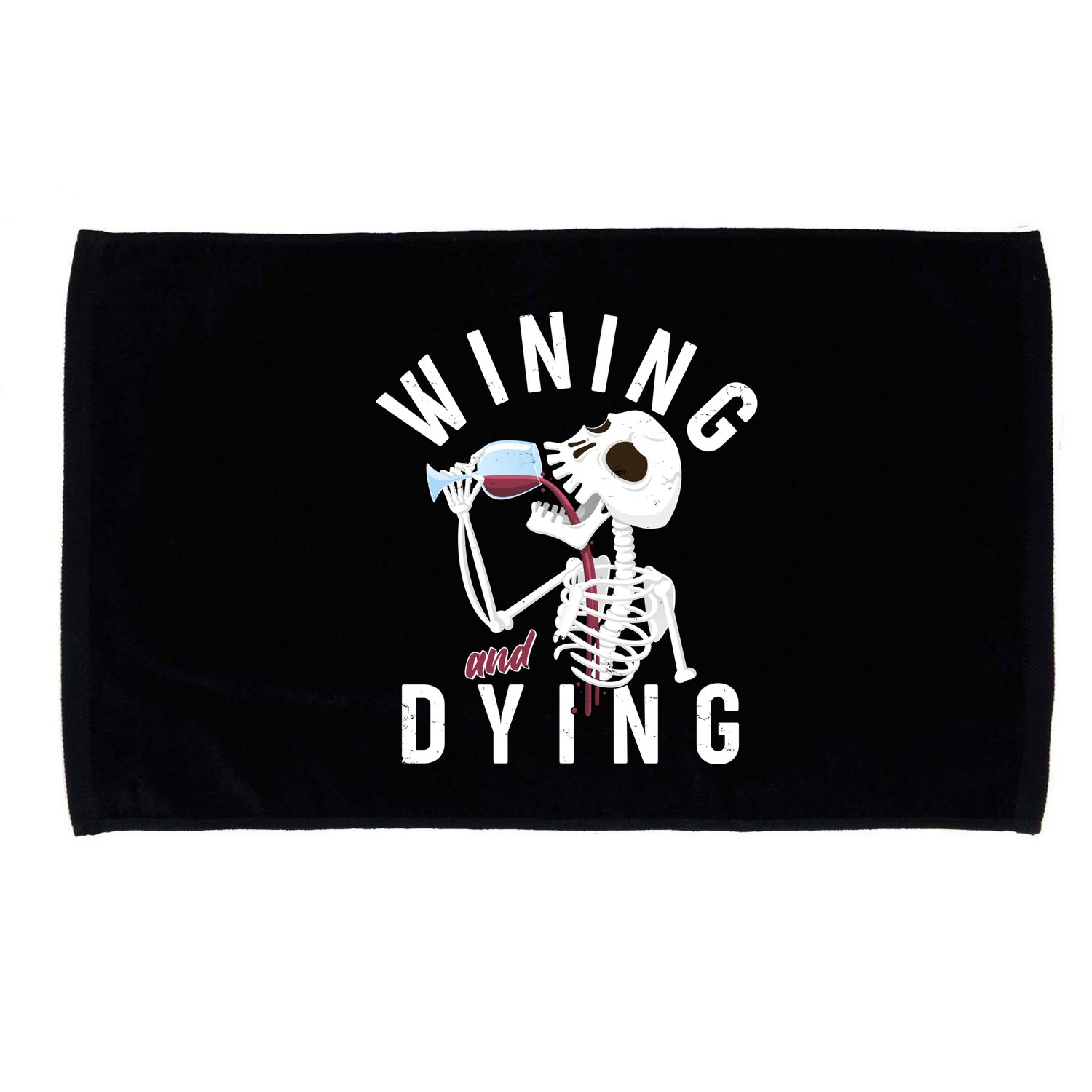 Funny Skeleton Wining And Dying Microfiber Hand Towel
