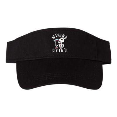 Funny Skeleton Wining And Dying Visor