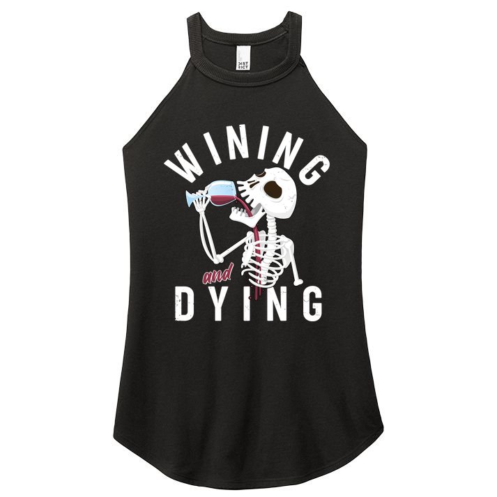 Funny Skeleton Wining And Dying Women's Perfect Tri Rocker Tank