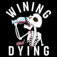 Funny Skeleton Wining And Dying Women's V-Neck T-Shirt