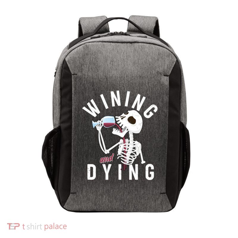 Funny Skeleton Wining And Dying Vector Backpack