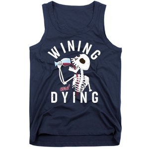 Funny Skeleton Wining And Dying Tank Top