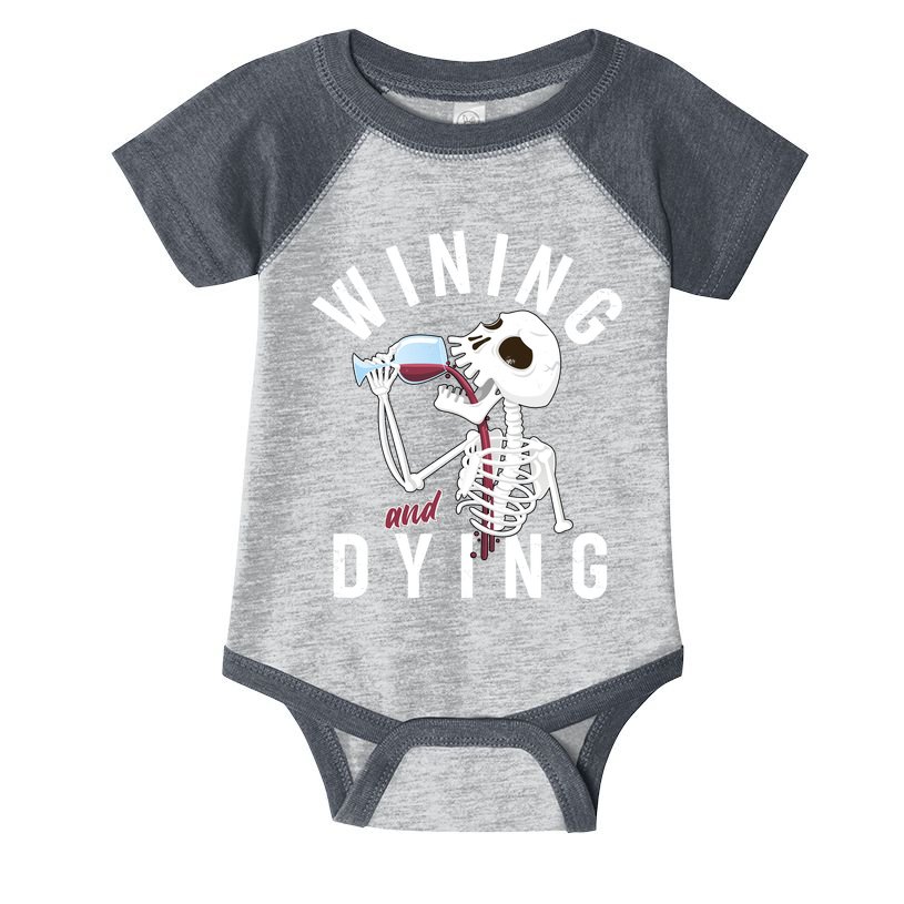 Funny Skeleton Wining And Dying Infant Baby Jersey Bodysuit