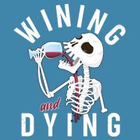 Funny Skeleton Wining And Dying V-Neck T-Shirt