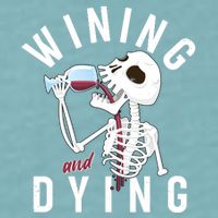 Funny Skeleton Wining And Dying Sueded Cloud Jersey T-Shirt