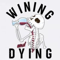 Funny Skeleton Wining And Dying Garment-Dyed Sweatshirt