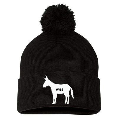 Funny Sarcastic Wise Donkey Lovers Pom Pom 12in Knit Beanie