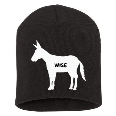 Funny Sarcastic Wise Donkey Lovers Short Acrylic Beanie