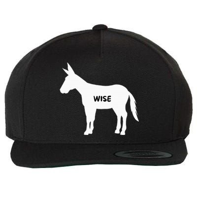 Funny Sarcastic Wise Donkey Lovers Wool Snapback Cap