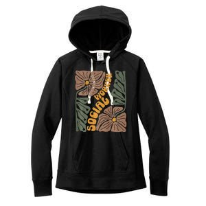 Floral Social Worker Lcsw And Lmsw Wildflower Social Work Women's Fleece Hoodie