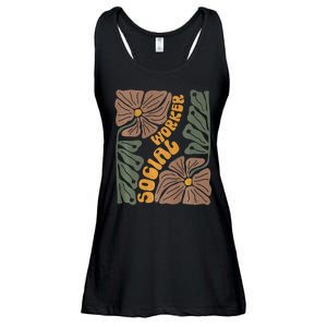 Floral Social Worker Lcsw And Lmsw Wildflower Social Work Ladies Essential Flowy Tank