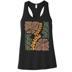 Floral Social Worker Lcsw And Lmsw Wildflower Social Work Women's Racerback Tank