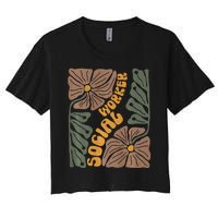 Floral Social Worker Lcsw And Lmsw Wildflower Social Work Women's Crop Top Tee