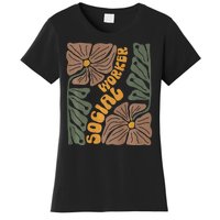 Floral Social Worker Lcsw And Lmsw Wildflower Social Work Women's T-Shirt