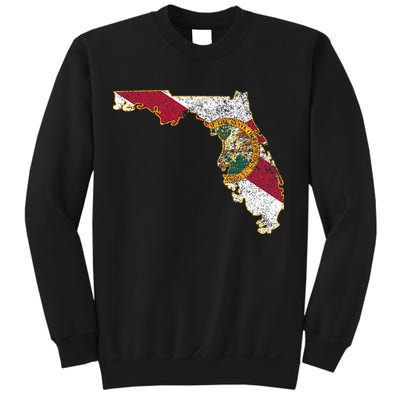 Florida State With Florida Shape Flag Sweatshirt