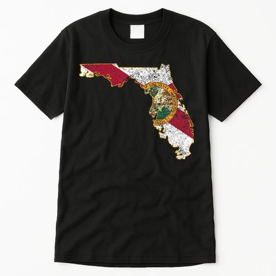 Florida State With Florida Shape Flag Tall T-Shirt