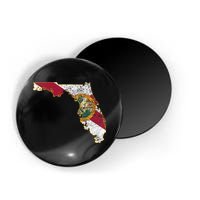 Florida State With Florida Shape Flag Magnet