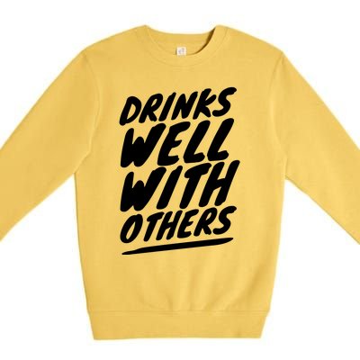 Funny S Well With Others Cute Gift Premium Crewneck Sweatshirt