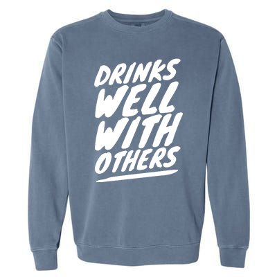 Funny S Well With Others Cute Gift Garment-Dyed Sweatshirt