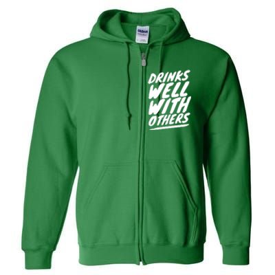 Funny S Well With Others Cute Gift Full Zip Hoodie