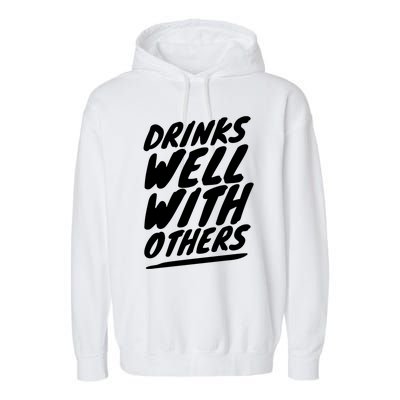 Funny S Well With Others Cute Gift Garment-Dyed Fleece Hoodie