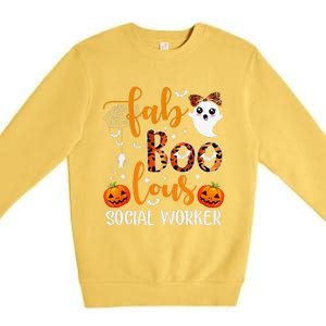 Faboolous Social Worker Funny Social Worker Halloween Premium Crewneck Sweatshirt