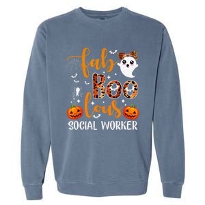 Faboolous Social Worker Funny Social Worker Halloween Garment-Dyed Sweatshirt